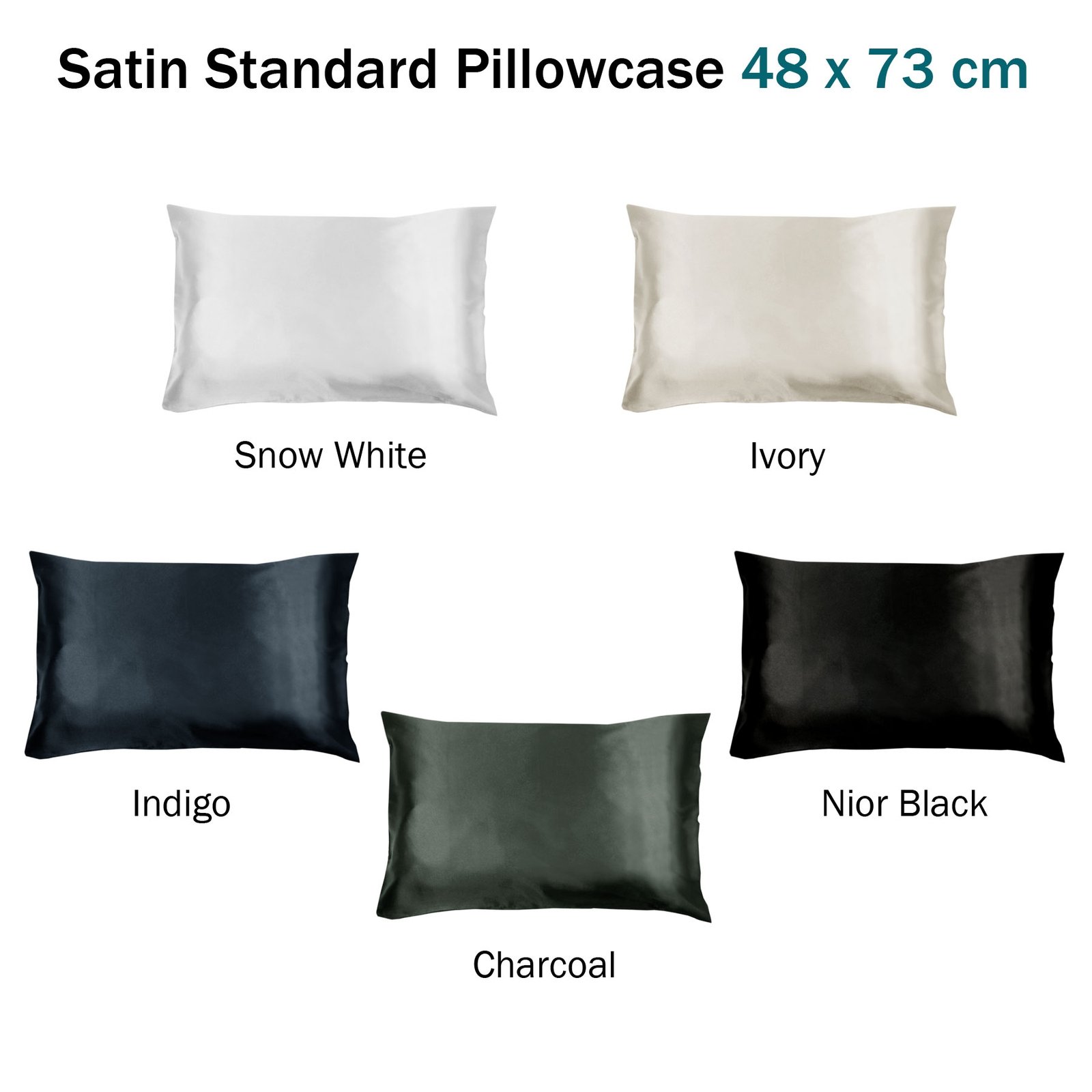 Invitation Satin Standard Pillowcase Ivory - V442-GNA-PILLOWC-SATIN-IVORY-ST Invitation Satin Standard Pillowcase Ivory - Image 2