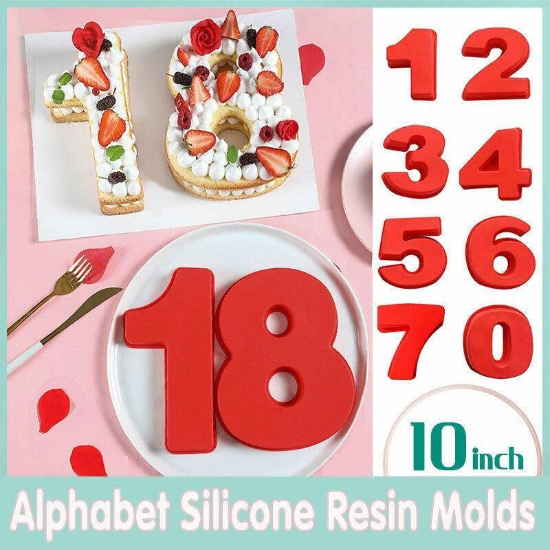 10 Inch Silicone Number Cake Mould Birthday Baking Pan Fondant Tools - 5 - V528-9360101012458 10 Inch Silicone Number Cake Mould Birthday Baking Pan Fondant Tools - 5