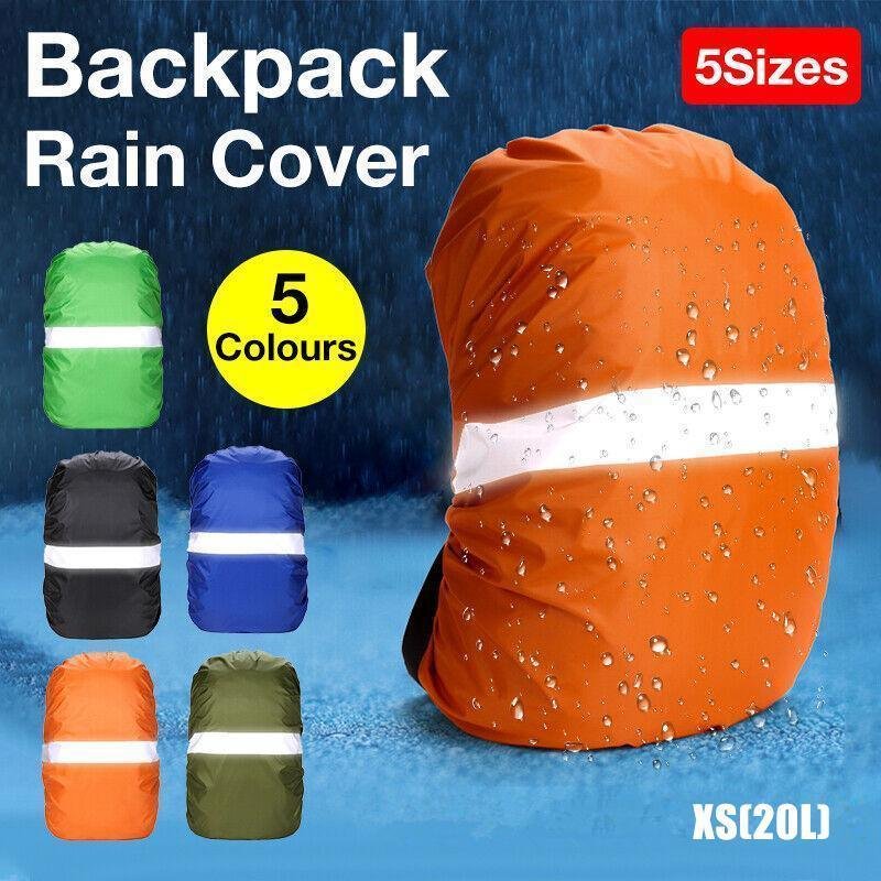 XS Outdoor Foldable Backpack WaterProof Rain Cover Rucksack Camping Travel Bag - Black