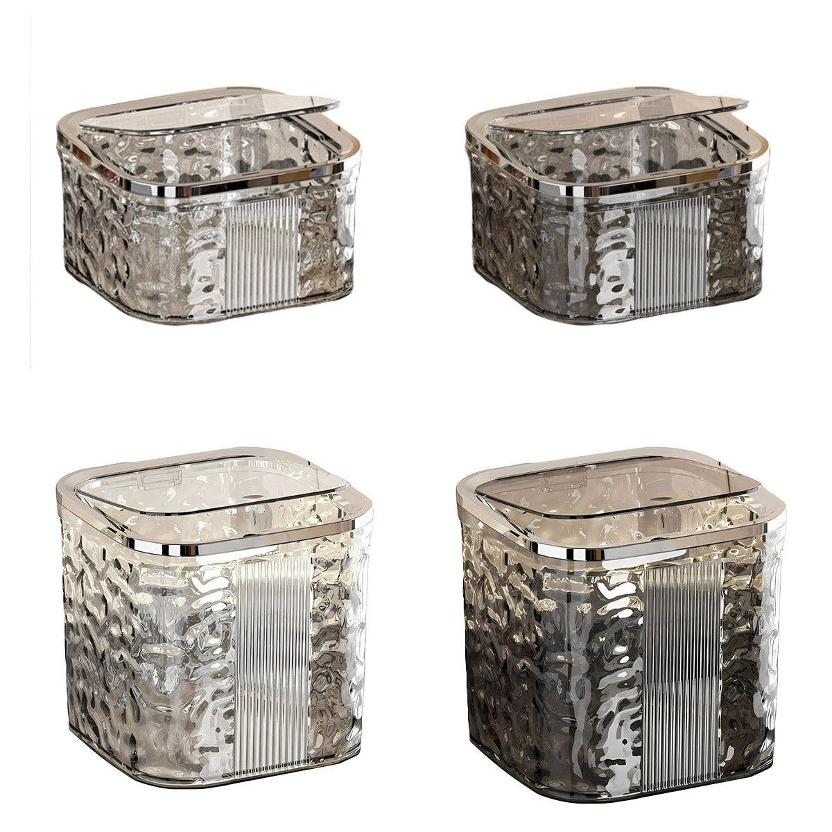 Desktop Mini Trash Can Small Waste Bin Storage Bucket for Office Kitchen Home - Grey-S - V528-CAN-SMALL-GREY-830615 Desktop Mini Trash Can Small Waste Bin Storage Bucket for Office Kitchen Home - Grey-S - Image 2