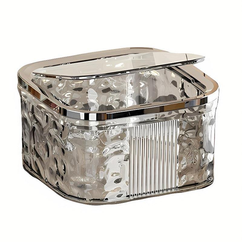 Desktop Mini Trash Can Small Waste Bin Storage Bucket for Office Kitchen Home - Grey-S - V528-CAN-SMALL-GREY-830615 Desktop Mini Trash Can Small Waste Bin Storage Bucket for Office Kitchen Home - Grey-S - Image 6