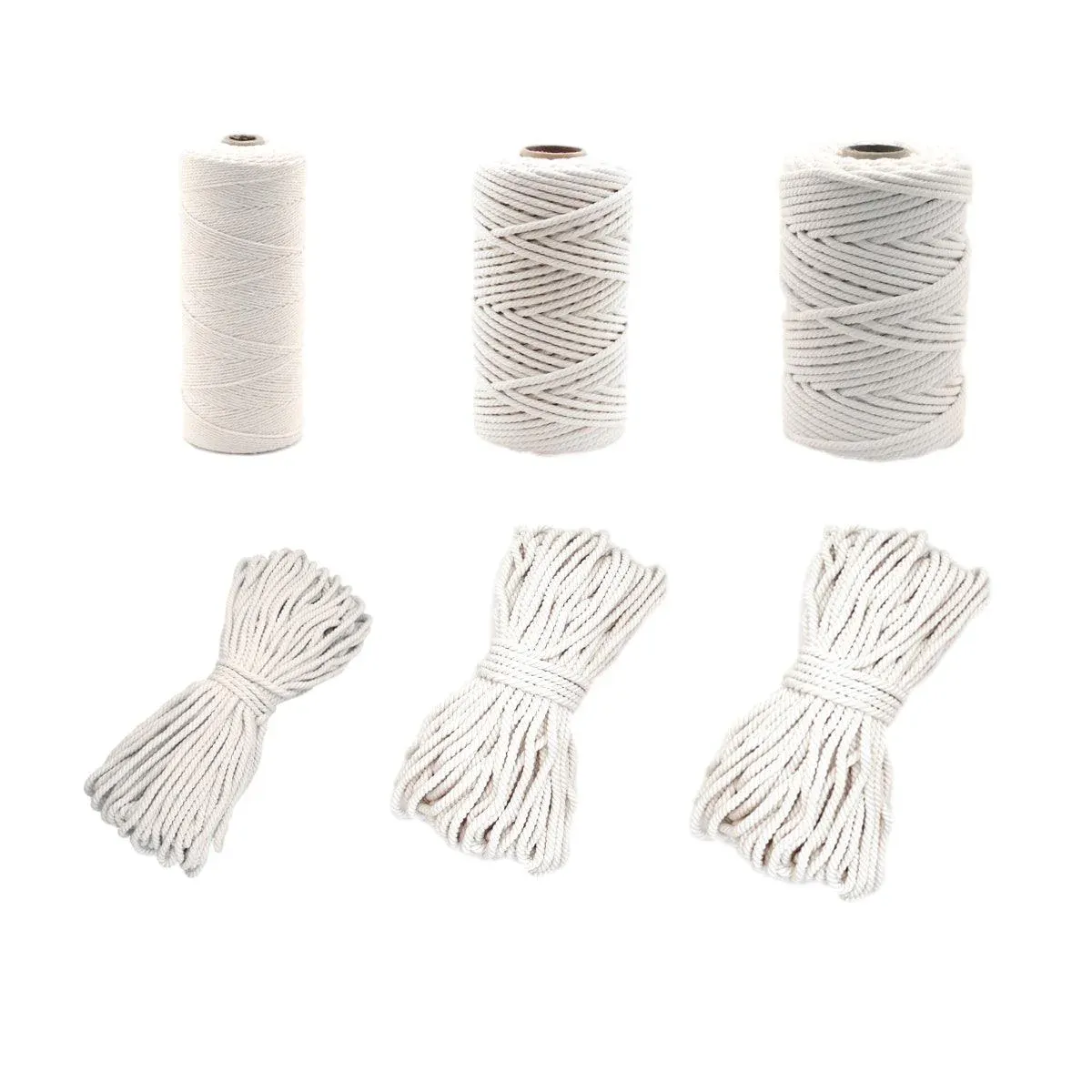 Cotton Rope Macrame Cord 1-12mm DIY Craft Tapestry Binding Decorative String - 6mm x 100m - V528-COTTON-ROPE-6-100-661954 Cotton Rope Macrame Cord 1-12mm DIY Craft Tapestry Binding Decorative String - 6mm x 100m - Image 3