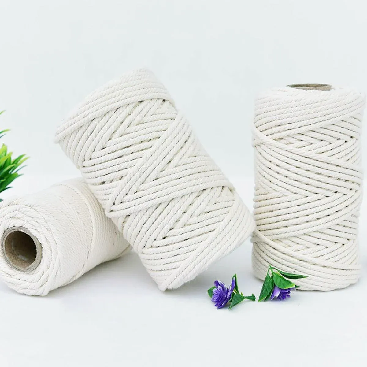 Cotton Rope Macrame Cord 1-12mm DIY Craft Tapestry Binding Decorative String - 6mm x 100m - V528-COTTON-ROPE-6-100-661954 Cotton Rope Macrame Cord 1-12mm DIY Craft Tapestry Binding Decorative String - 6mm x 100m - Image 13