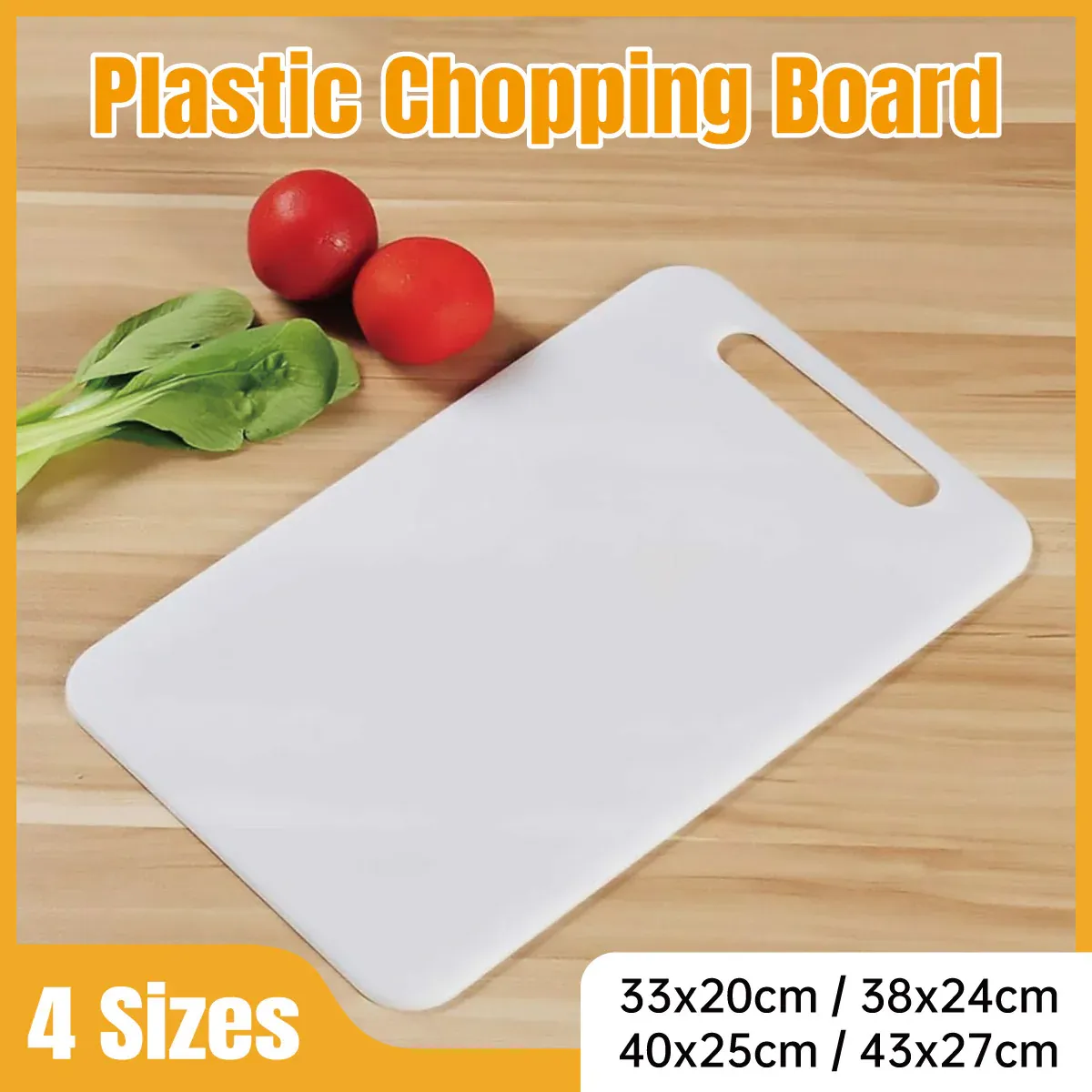 Plastic Cutting Board Small Size Chopping Board for Kitchen Food Prep Home Use - 33x20cm - V528-CUTTING-33-20CM-459210 Plastic Cutting Board Small Size Chopping Board for Kitchen Food Prep Home Use - 33x20cm - Image 2