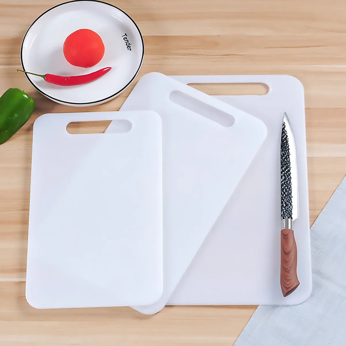Plastic Cutting Board Small Size Chopping Board for Kitchen Food Prep Home Use - 33x20cm - V528-CUTTING-33-20CM-459210 Plastic Cutting Board Small Size Chopping Board for Kitchen Food Prep Home Use - 33x20cm - Image 5