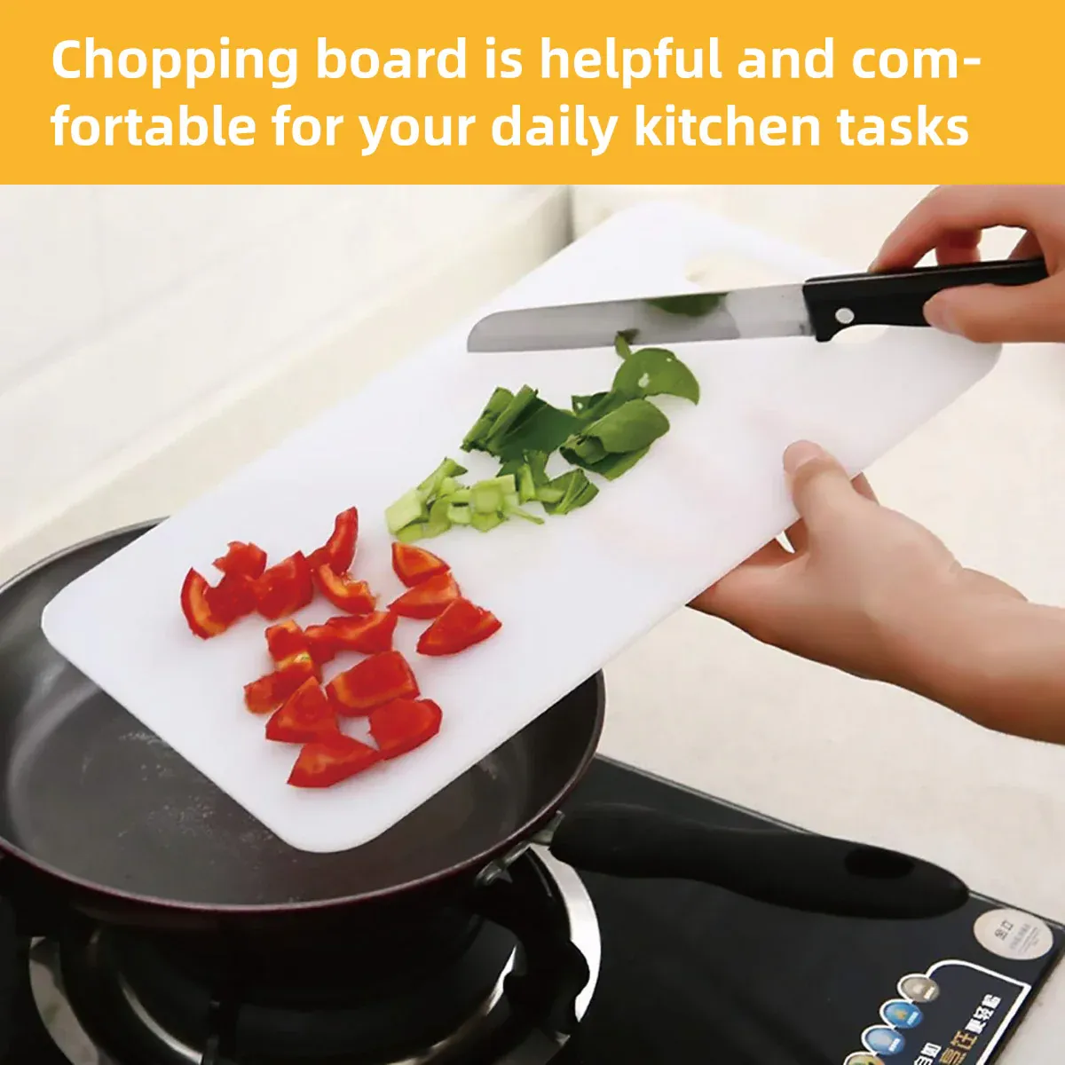 Plastic Cutting Board Small Size Chopping Board for Kitchen Food Prep Home Use - 33x20cm - V528-CUTTING-33-20CM-459210 Plastic Cutting Board Small Size Chopping Board for Kitchen Food Prep Home Use - 33x20cm - Image 7