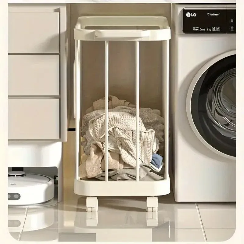 Removable Laundry Basket Clothes Organizer Household Storage Bin with Shelving - V528-DIRTY-48-27-387622 Removable Laundry Basket Clothes Organizer Household Storage Bin with Shelving - Image 7