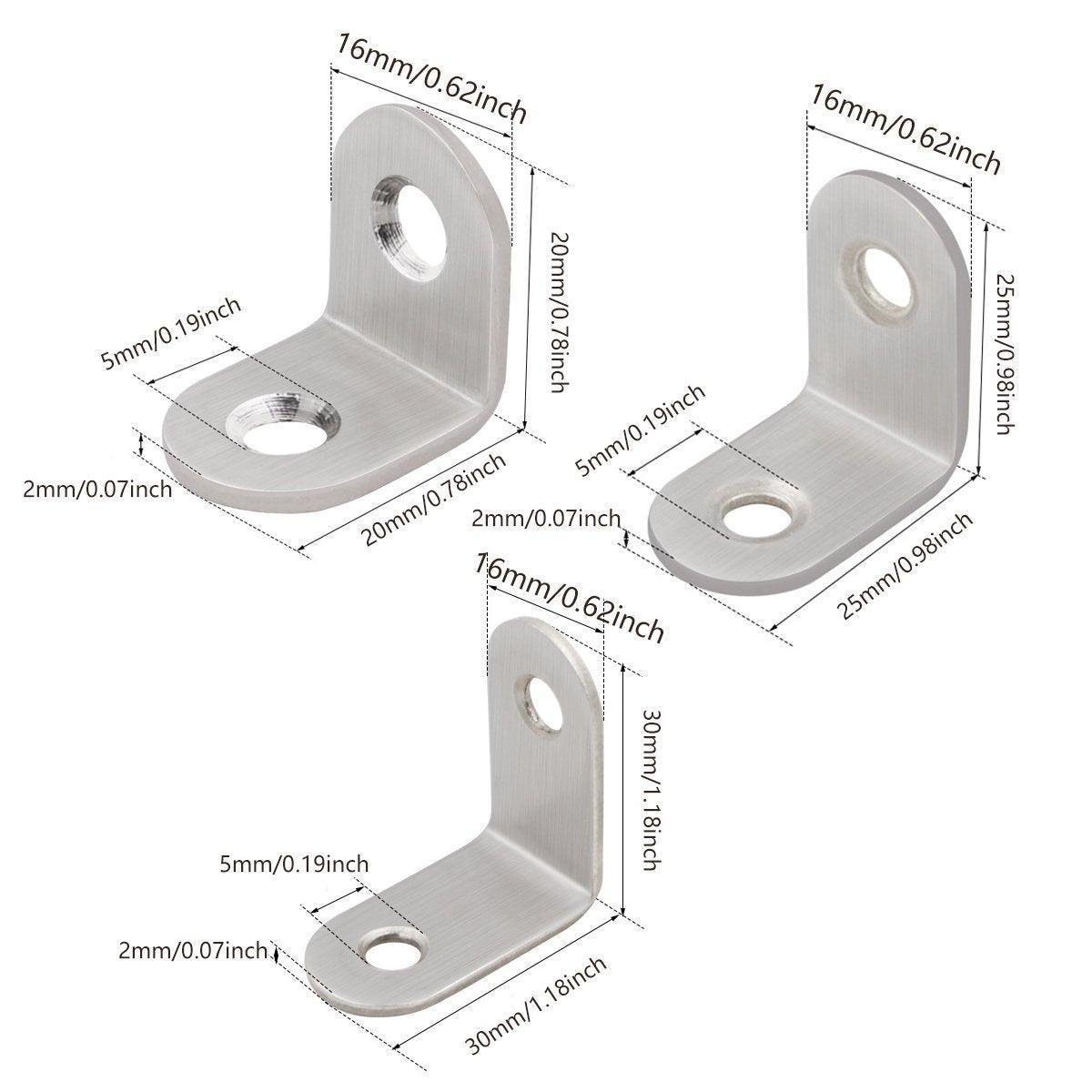 10pcs 90-degree L Type Angle Brackets Right Angle Fixed Support Furniture Connector - 20*20*16mm - V528-FIXED-SUPPORT-20-20-16-10PCS-436753 10pcs 90-degree L Type Angle Brackets Right Angle Fixed Support Furniture Connector - 20*20*16mm - Image 3
