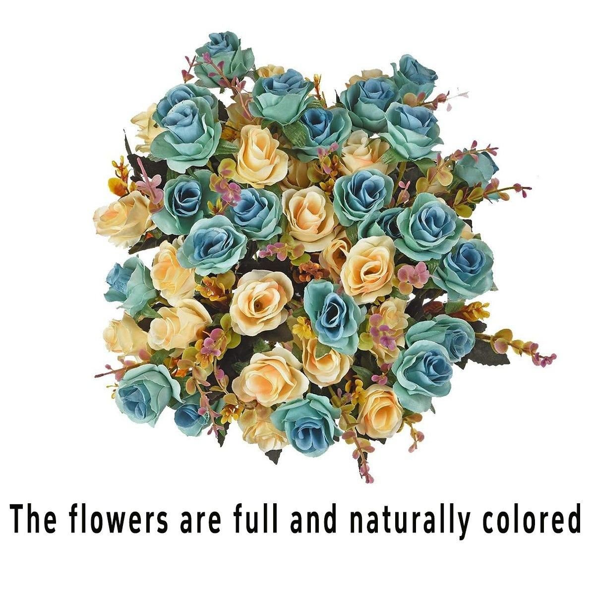 4pcs Artificial Flowers Home Decoration Floral Arrangement for Living Room Decor - V528-FLOWER-LIGHT-BLUE-4PCS-839942 4pcs Artificial Flowers Home Decoration Floral Arrangement for Living Room Decor - Image 5