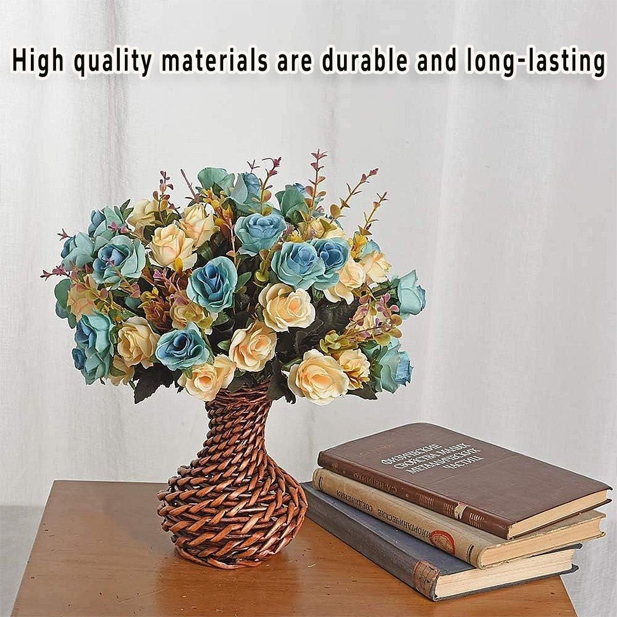 4pcs Artificial Flowers Home Decoration Floral Arrangement for Living Room Decor - V528-FLOWER-LIGHT-BLUE-4PCS-839942 4pcs Artificial Flowers Home Decoration Floral Arrangement for Living Room Decor - Image 6