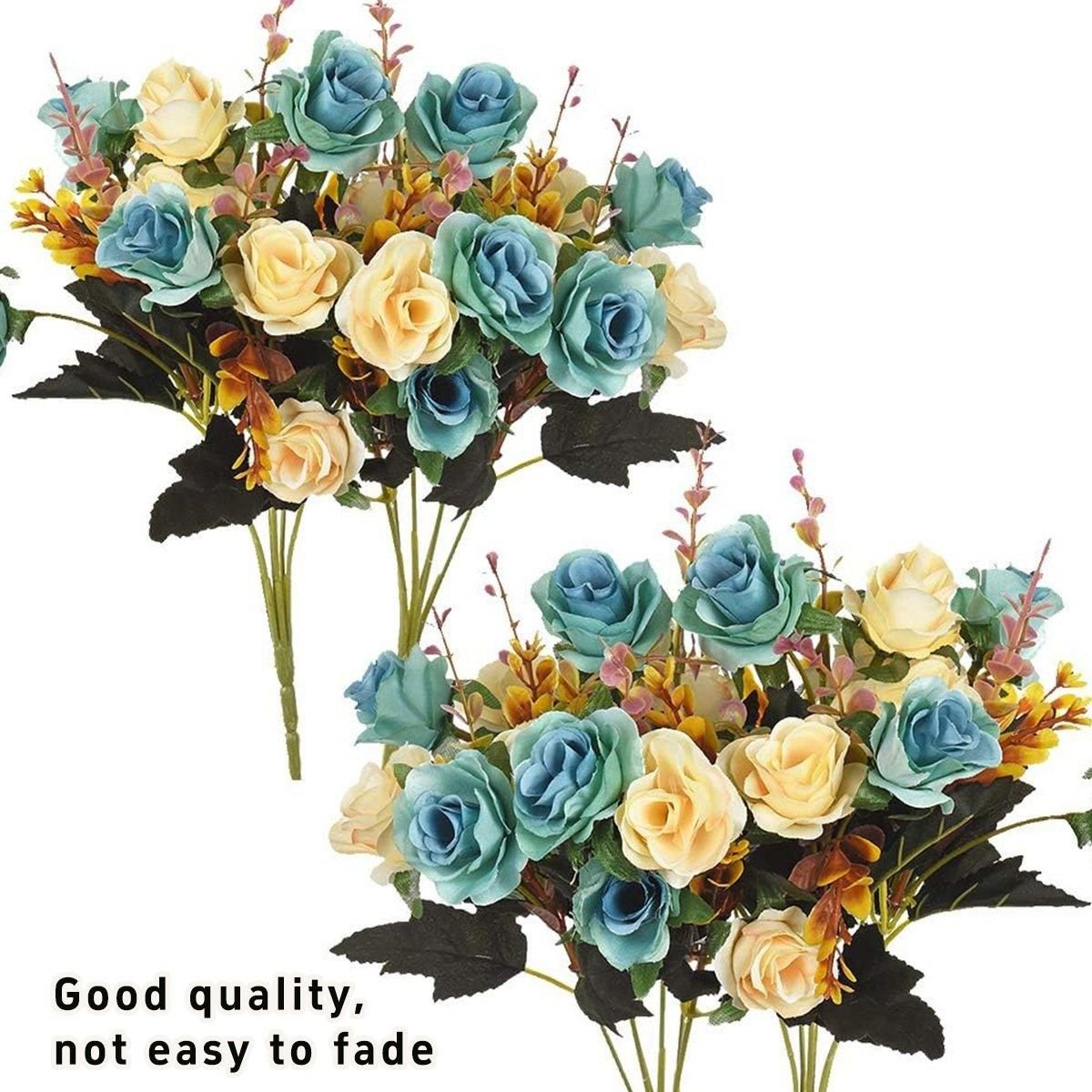 4pcs Artificial Flowers Home Decoration Floral Arrangement for Living Room Decor - V528-FLOWER-LIGHT-BLUE-4PCS-839942 4pcs Artificial Flowers Home Decoration Floral Arrangement for Living Room Decor - Image 7