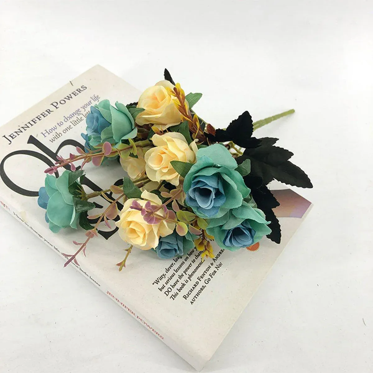 4pcs Artificial Flowers Home Decoration Floral Arrangement for Living Room Decor - V528-FLOWER-LIGHT-BLUE-4PCS-839942 4pcs Artificial Flowers Home Decoration Floral Arrangement for Living Room Decor - Image 9