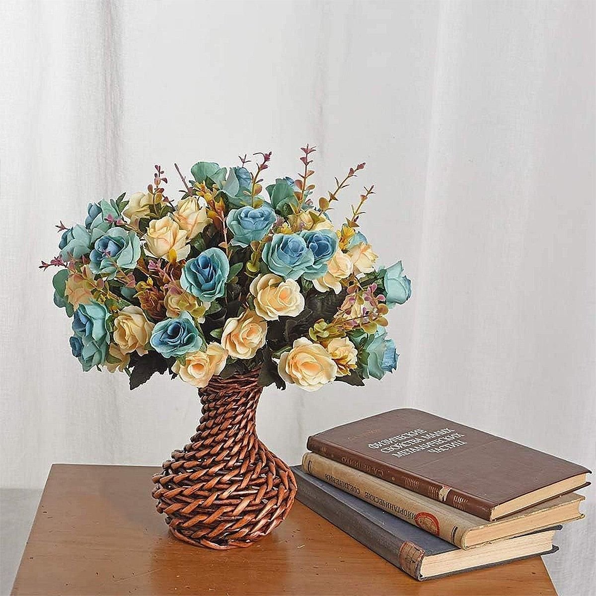4pcs Artificial Flowers Home Decoration Floral Arrangement for Living Room Decor - V528-FLOWER-LIGHT-BLUE-4PCS-839942 4pcs Artificial Flowers Home Decoration Floral Arrangement for Living Room Decor - Image 10