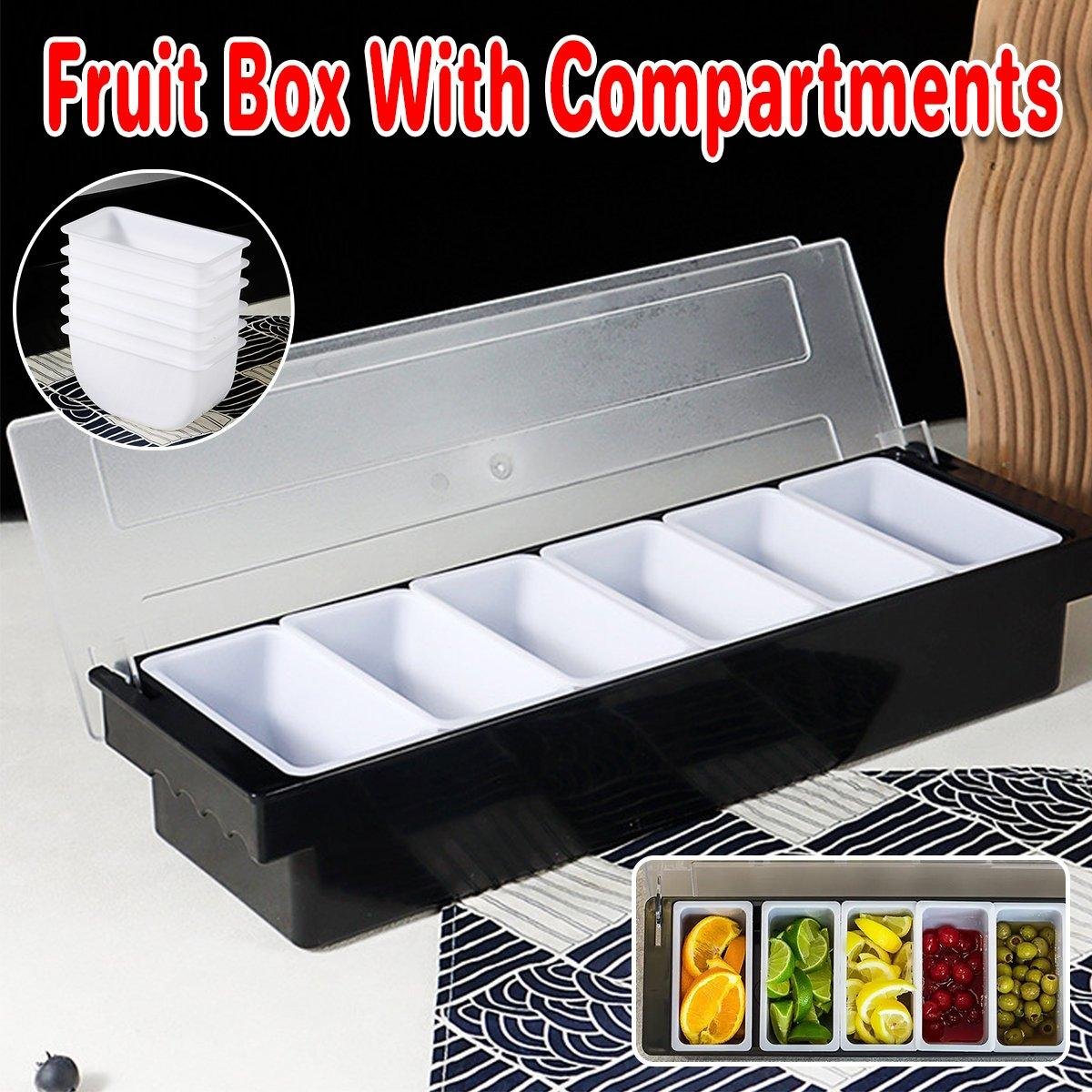 Multi Compartment Fruit Box Food Storage Container for Fresh Fruit Preservation - V528-FRUIT-BOX-6-274587 Multi Compartment Fruit Box Food Storage Container for Fresh Fruit Preservation