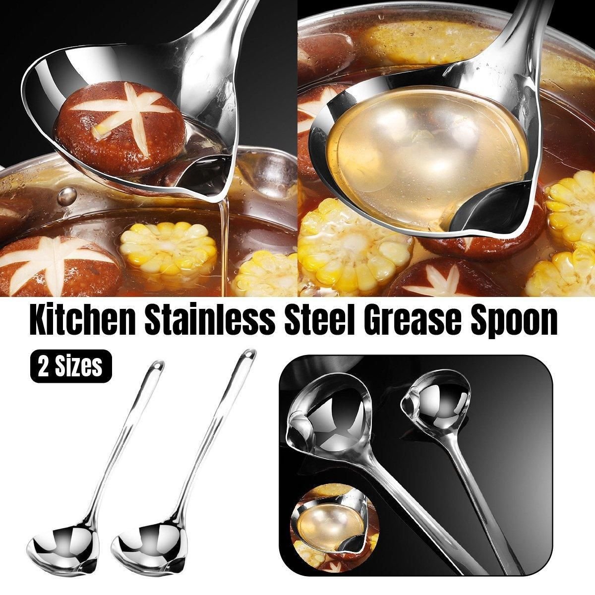 Oil Separator Spoon Kitchen Multifunctional Filter Household Hot Pot Soup Spoon - S - V528-GREASE-SPATULA-S-966610 Oil Separator Spoon Kitchen Multifunctional Filter Household Hot Pot Soup Spoon - S - Image 2