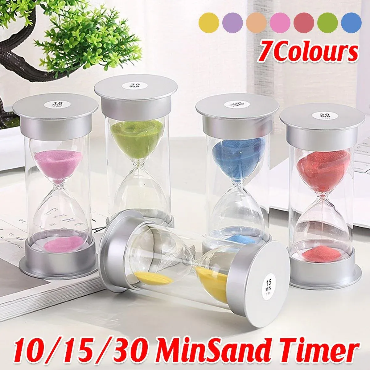 10/15/30 Minute Hourglass Timer Sand Timer for Home Office and Classroom Use - Orange-30min - V528-HOURGLASS-ORANGE-30M-948501 10/15/30 Minute Hourglass Timer Sand Timer for Home Office and Classroom Use - Orange-30min - Image 2