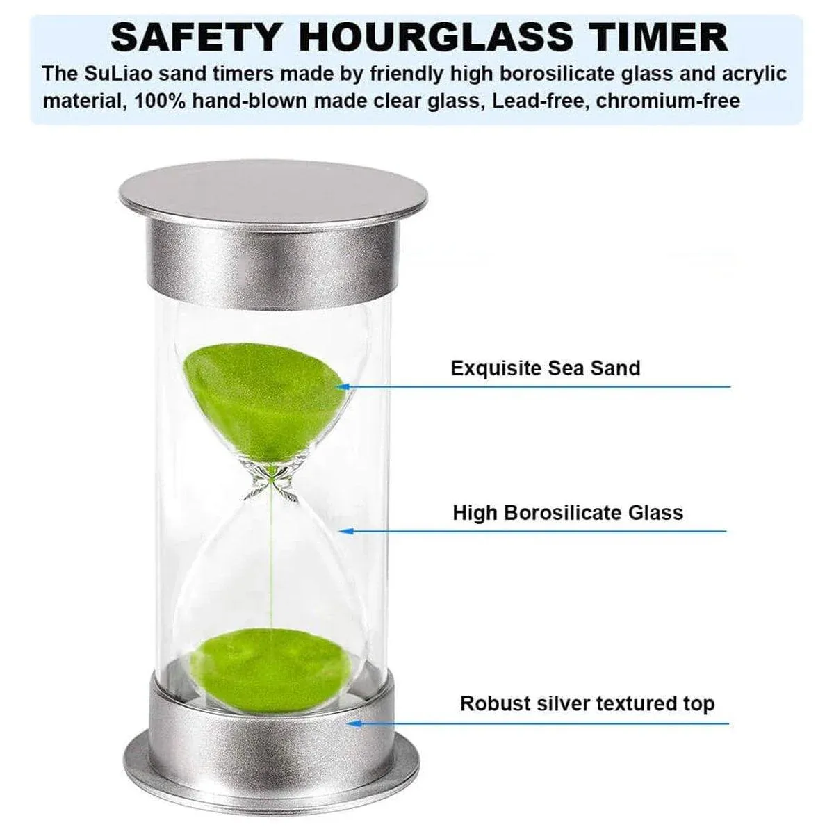10/15/30 Minute Hourglass Timer Sand Timer for Home Office and Classroom Use - Orange-30min - V528-HOURGLASS-ORANGE-30M-948501 10/15/30 Minute Hourglass Timer Sand Timer for Home Office and Classroom Use - Orange-30min - Image 7