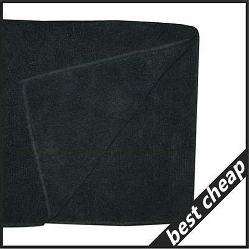 Black Cotton Towel 35x75cm Soft Thick Absorbent Bath Gym Travel Use - V528-MICROFIBERTOWEL-525056 Black Cotton Towel 35x75cm Soft Thick Absorbent Bath Gym Travel Use - Image 3
