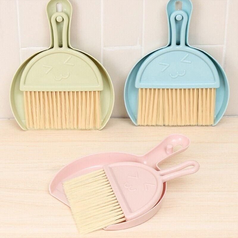Mini Desktop Sweep Cleaning Brush Keyboard Brush Small Broom Dustpan Set - Pink - V528-MINIBROOM-PINK-75435 Mini Desktop Sweep Cleaning Brush Keyboard Brush Small Broom Dustpan Set - Pink - Image 5