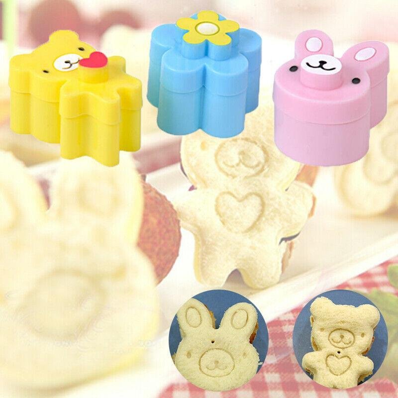 3PCS Sandwich Cutter Set Rabbit Bear Flower Bread Mold for Bento Lunch Cake Cookies - V528-MOLD-42561 3PCS Sandwich Cutter Set Rabbit Bear Flower Bread Mold for Bento Lunch Cake Cookies - Image 4
