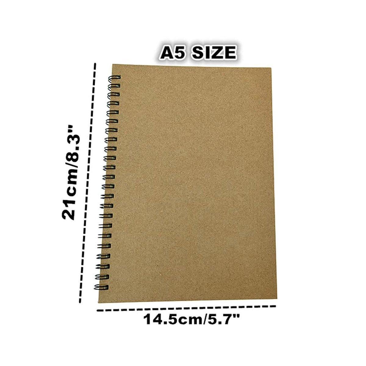 6pcs A5 Spiral Notebook Homework Exercise Book Durable Notepad for School Office - V528-NOTEBOOK-SPIRAL-744307 6pcs A5 Spiral Notebook Homework Exercise Book Durable Notepad for School Office - Image 3