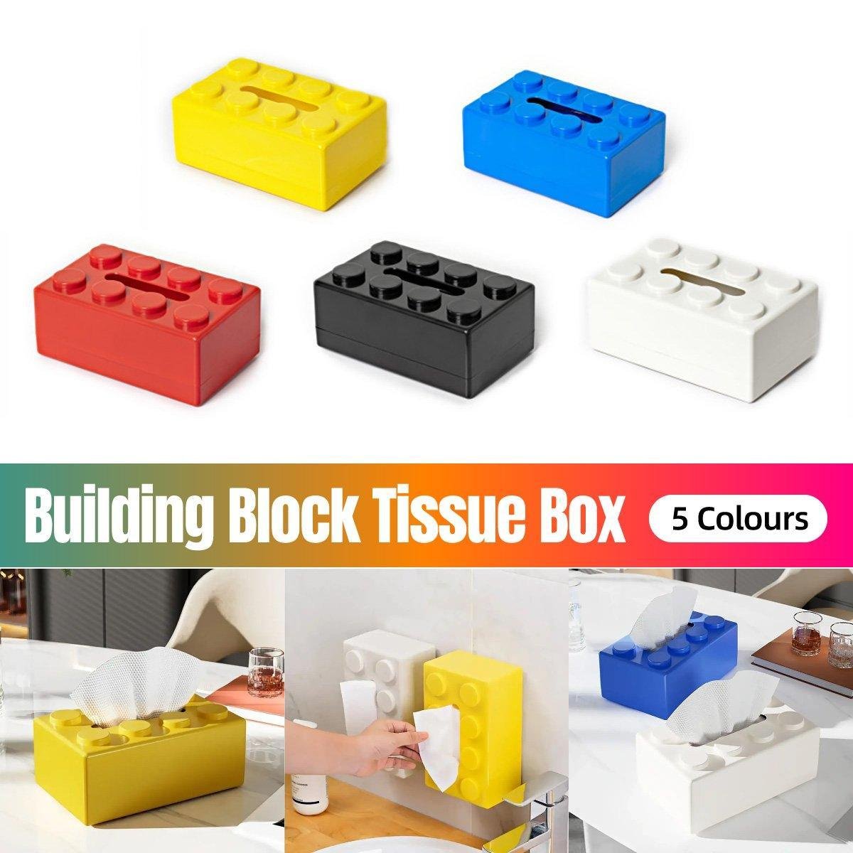 Tissue Box Cover Creative Building Block Cute Napkin Dispenser Holder Home Decor - Black - V528-PAPER-BOX-BLACK-108650 Tissue Box Cover Creative Building Block Cute Napkin Dispenser Holder Home Decor - Black
