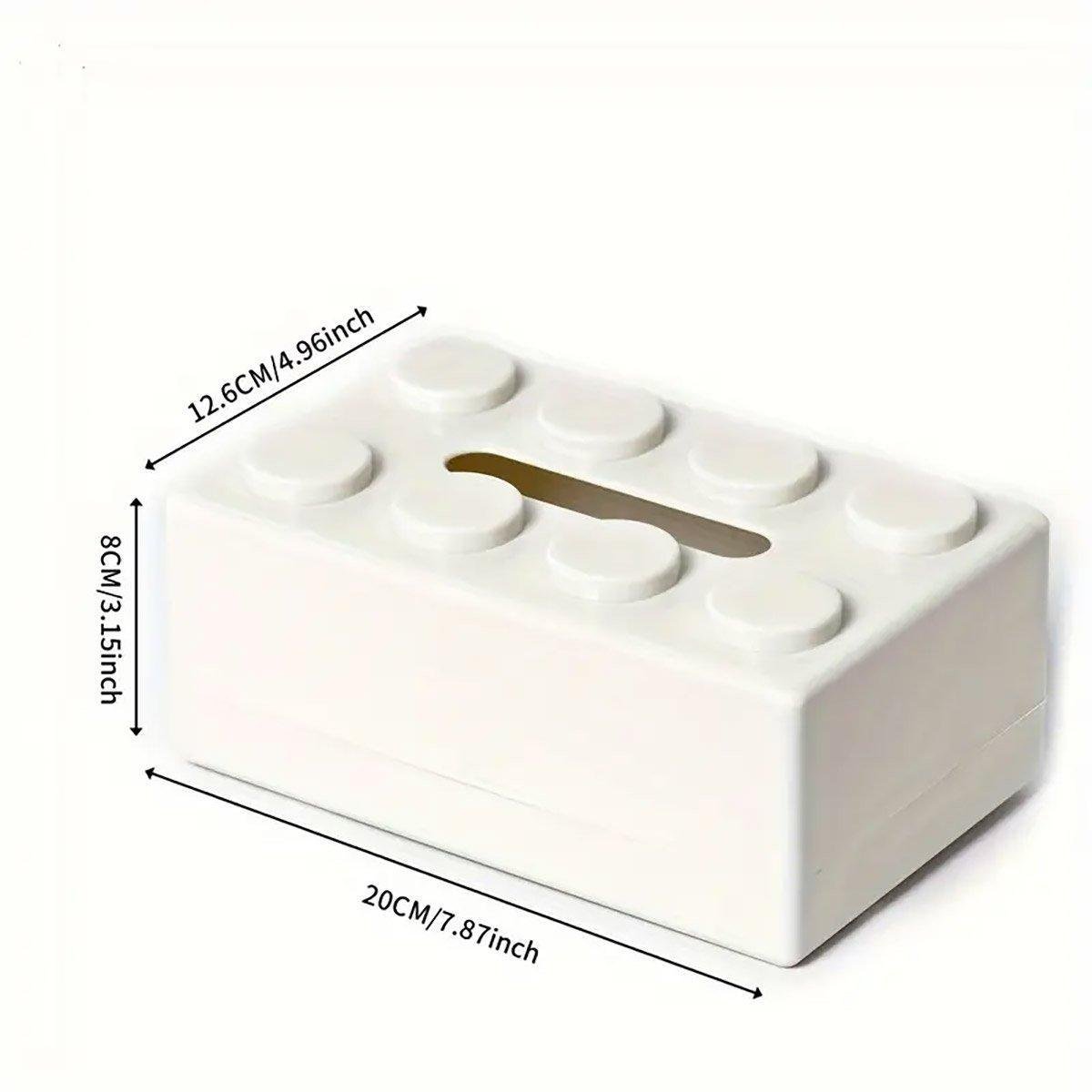 Tissue Box Cover Creative Building Block Cute Napkin Dispenser Holder Home Decor - Black - V528-PAPER-BOX-BLACK-108650 Tissue Box Cover Creative Building Block Cute Napkin Dispenser Holder Home Decor - Black - Image 3