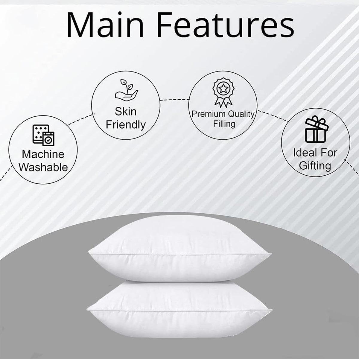 Hotel Quality White Pillow Core Soft Cotton Pillow Insert for Bedroom Living Room - V528-PILLOW-INSERT-48-74-116902 Hotel Quality White Pillow Core Soft Cotton Pillow Insert for Bedroom Living Room - Image 5