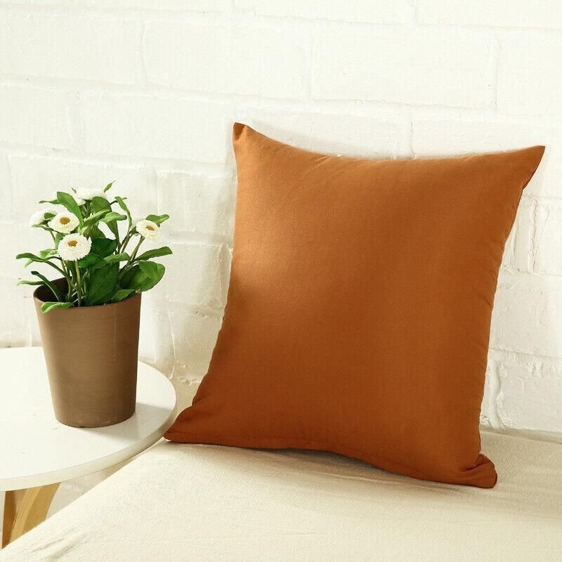 40x40cm Multicoloured Plain Solid Colour Cushion Cover Covers Decorative Pillow Case - Light Coffee - V528-PILLOW-LIGHTCOFFEE-40-40-80502 40x40cm Multicoloured Plain Solid Colour Cushion Cover Covers Decorative Pillow Case - Light Coffee - Image 13