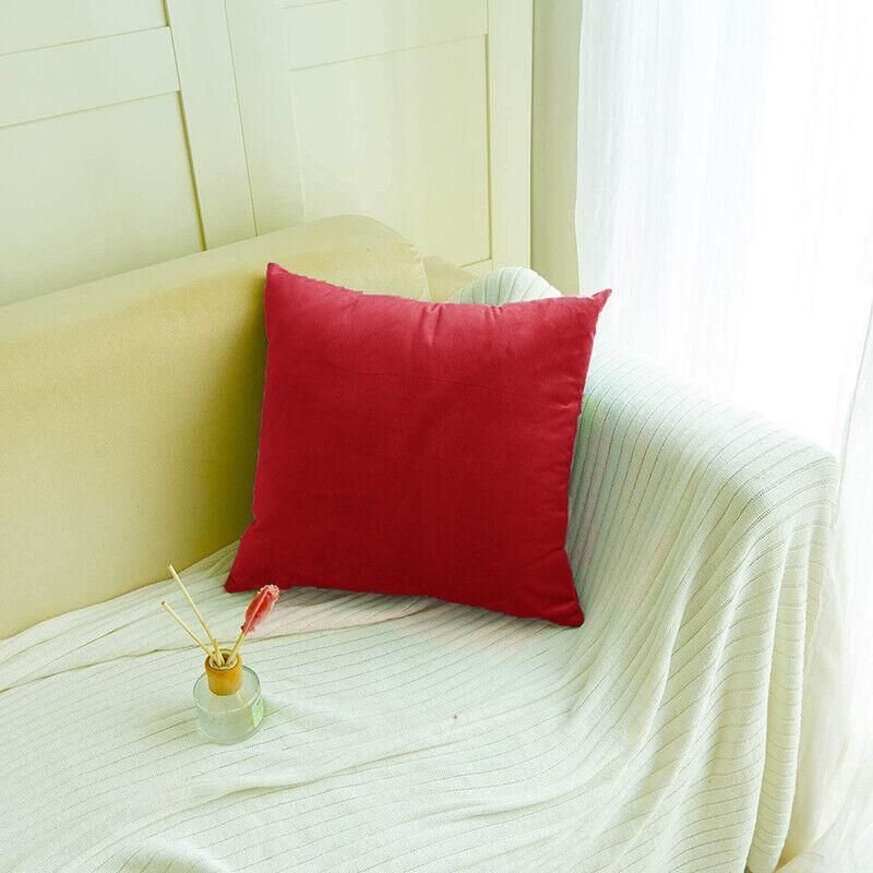 40x40cm Multicoloured Plain Solid Colour Cushion Cover Covers Decorative Pillow Case - Pink - V528-PINK-40-6428 40x40cm Multicoloured Plain Solid Colour Cushion Cover Covers Decorative Pillow Case - Pink - Image 10