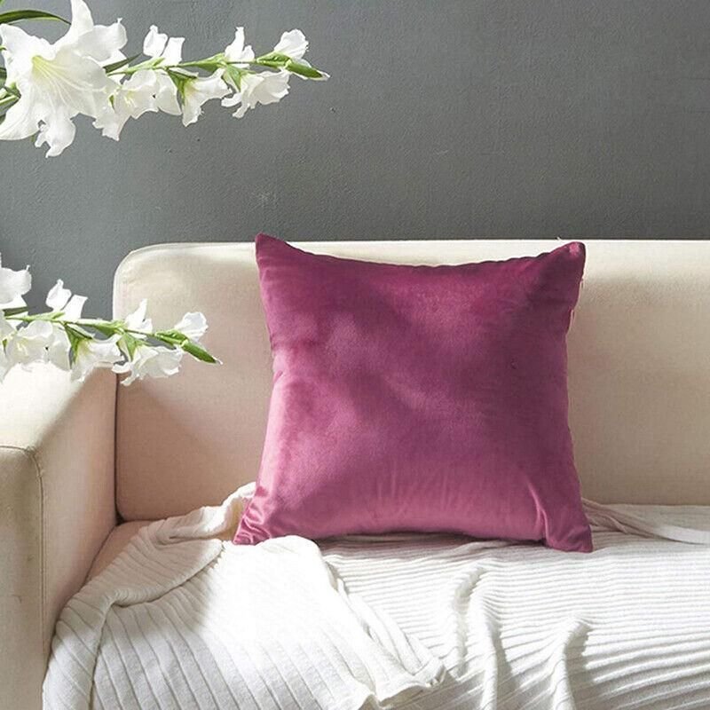 40x40cm Multicoloured Plain Solid Colour Cushion Cover Covers Decorative Pillow Case - Pink - V528-PINK-40-6428 40x40cm Multicoloured Plain Solid Colour Cushion Cover Covers Decorative Pillow Case - Pink - Image 11