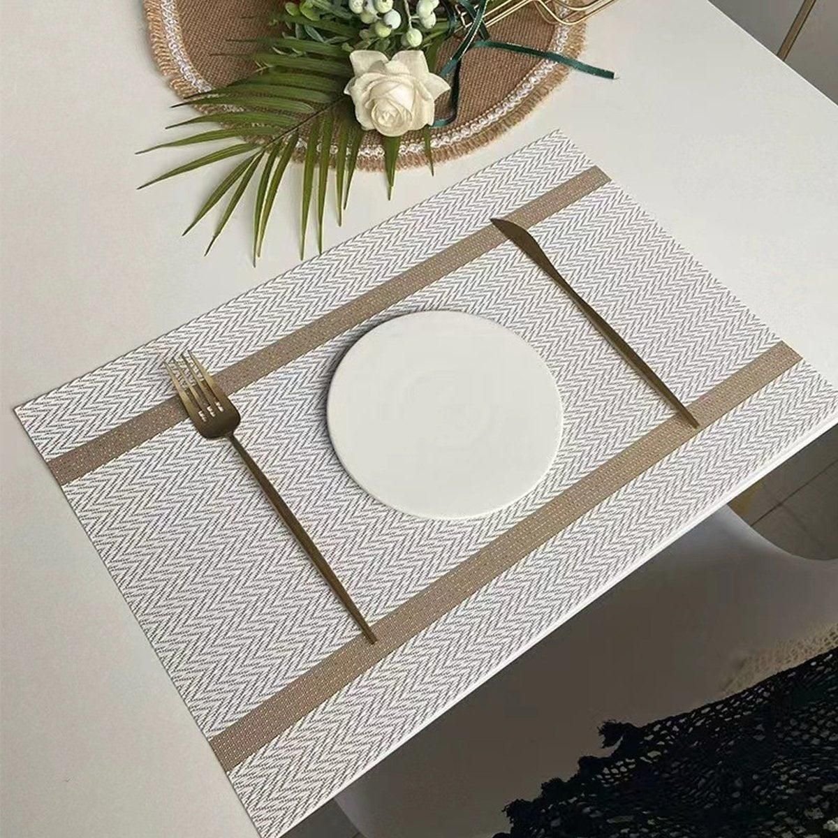 4X Anti-Slip Woven Placemat Waterproof Oil-proof Placemat Heat Resistant PVC Mat - Beige - V528-PM-BEIGE-30-45-4PCS-790539 4X Anti-Slip Woven Placemat Waterproof Oil-proof Placemat Heat Resistant PVC Mat - Beige - Image 10