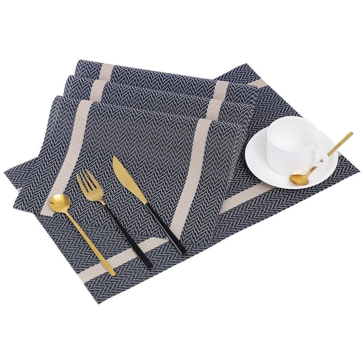 4X Anti-Slip Woven Placemat Waterproof Oil-proof Placemat Heat Resistant PVC Mat - Beige - V528-PM-BEIGE-30-45-4PCS-790539 4X Anti-Slip Woven Placemat Waterproof Oil-proof Placemat Heat Resistant PVC Mat - Beige - Image 12