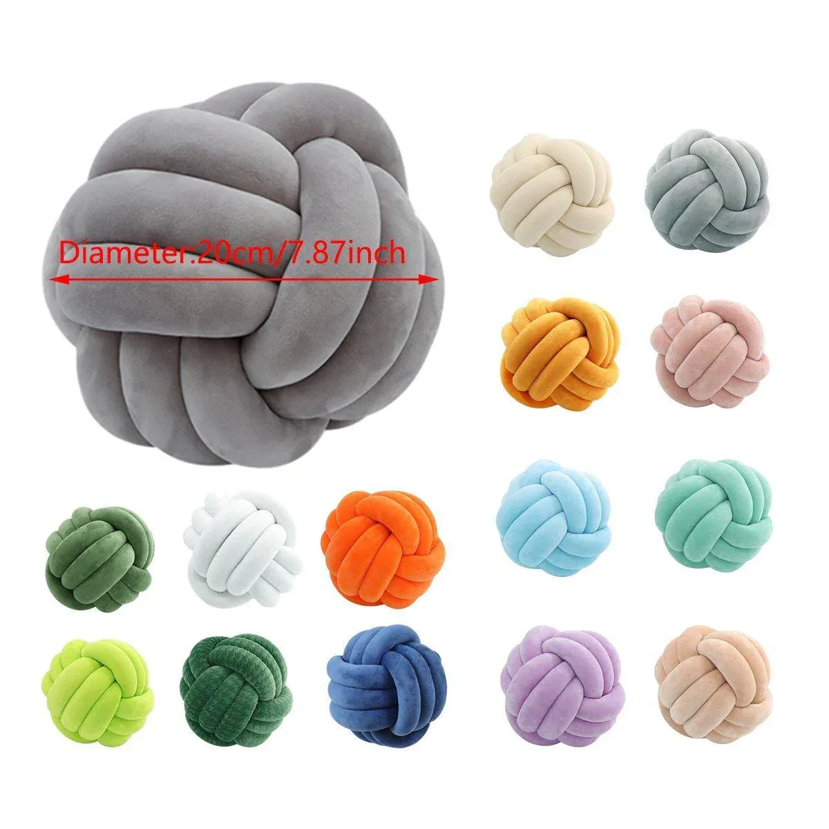 Three-Strand Braided Round Pillow Sofa Cushion Decorative Pillow for Living Room - Light Blue - V528-THROW-PILLOW-14CM-LIGHT-BLUE-135042 Three-Strand Braided Round Pillow Sofa Cushion Decorative Pillow for Living Room - Light Blue - Image 4
