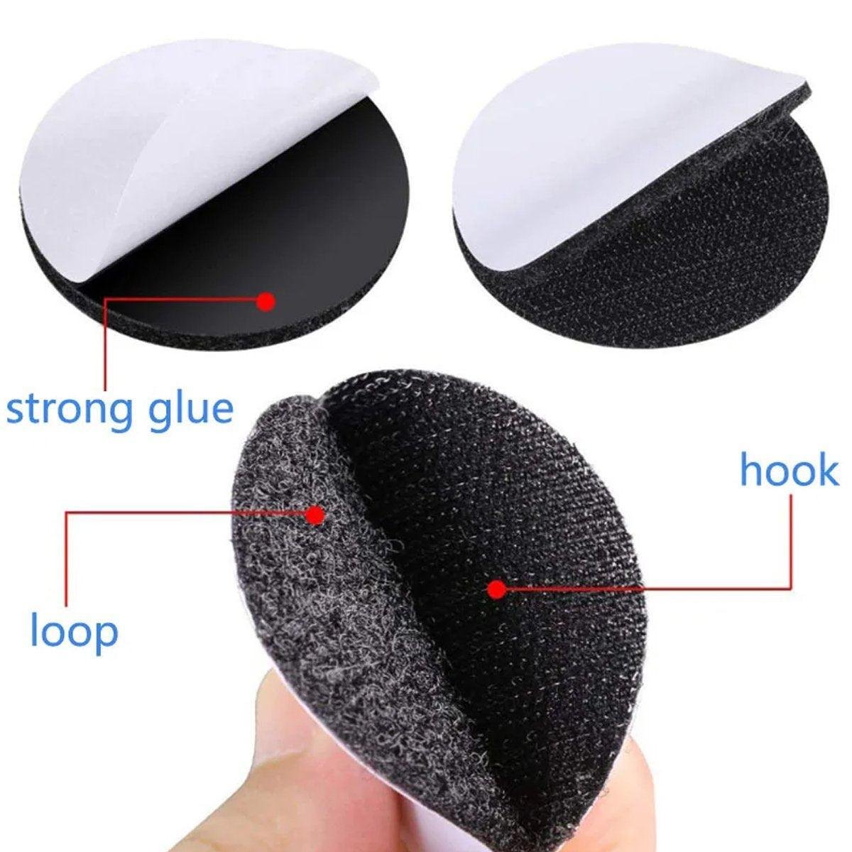 Strong Sticky Round Self Adhesive Dots DIY Bond Tape No Mark Fasteners - White 102Pairs - 15mm - V528-VELCRO-102PAIRS-15MM-WHITE-201658 Strong Sticky Round Self Adhesive Dots DIY Bond Tape No Mark Fasteners - White 102Pairs - 15mm - Image 5