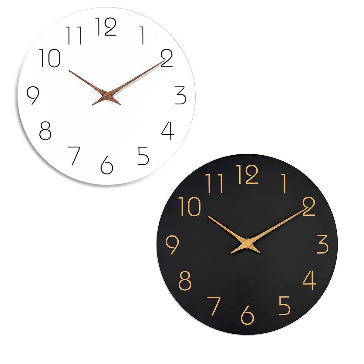 12 Inch Digital Wall Clock Simple Hanging Watch for Living Room Home Decoration - White - V528-WALL-CLOCK-WHITE-12-884849 12 Inch Digital Wall Clock Simple Hanging Watch for Living Room Home Decoration - White - Image 2