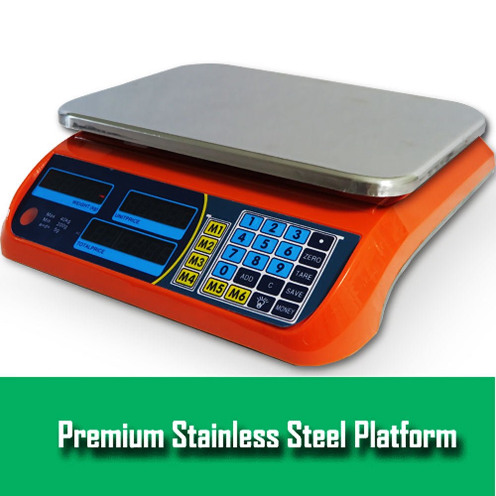 Kitchen Scale Digital Commercial Postal Shop Electronic Weight Scales Food 40KG - orange - V610-40SCAL-ORA Kitchen Scale Digital Commercial Postal Shop Electronic Weight Scales Food 40KG - orange - Image 6