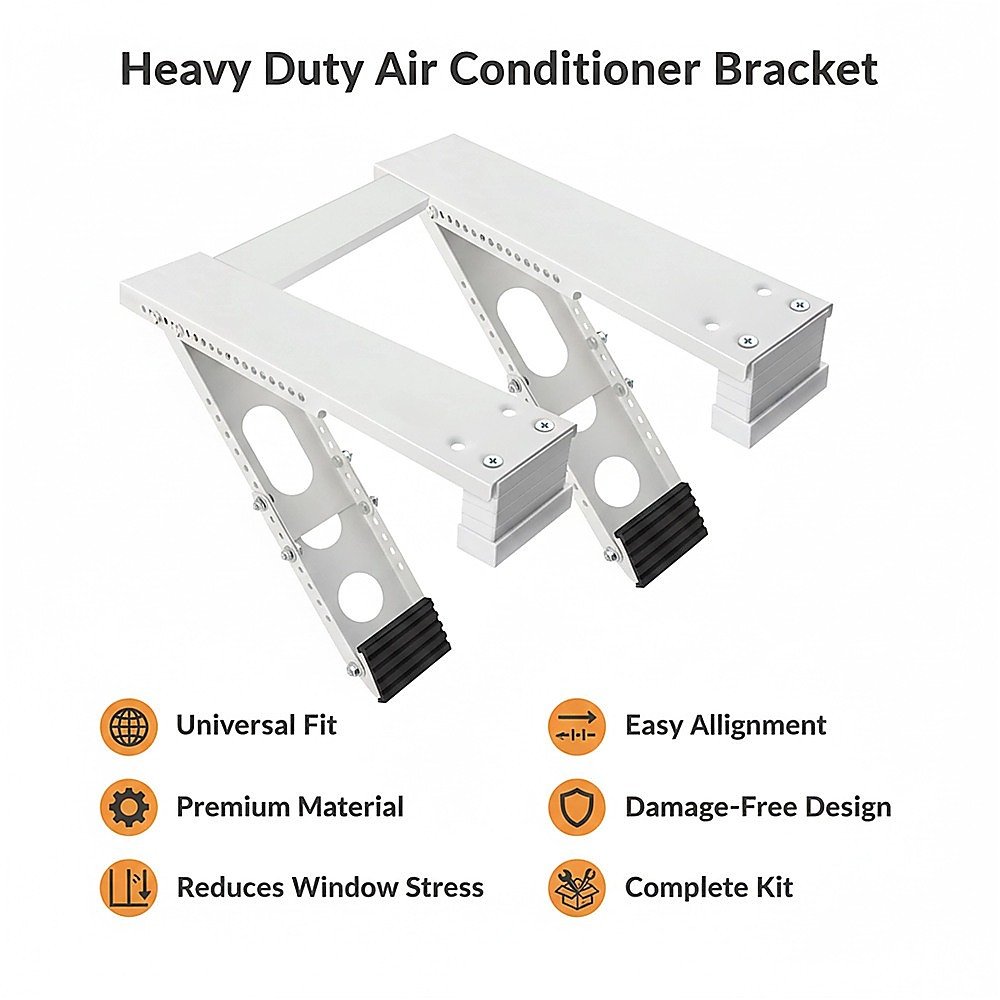 Heavy Duty Air Conditioner Bracket – Window & Outdoor AC Unit Support Mounting Accessories - V63-953971 Heavy Duty Air Conditioner Bracket – Window & Outdoor AC Unit Support Mounting Accessories - Image 9
