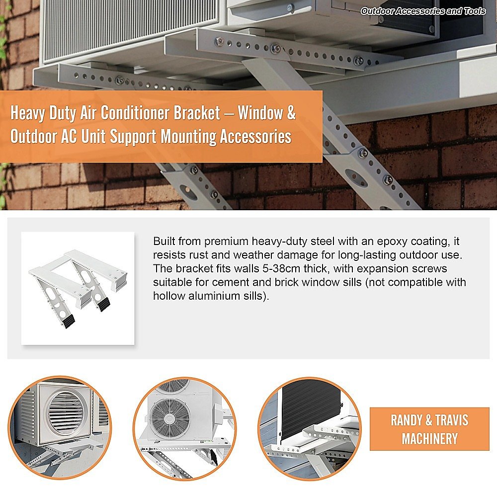 Heavy Duty Air Conditioner Bracket – Window & Outdoor AC Unit Support Mounting Accessories - V63-953971 Heavy Duty Air Conditioner Bracket – Window & Outdoor AC Unit Support Mounting Accessories - Image 10