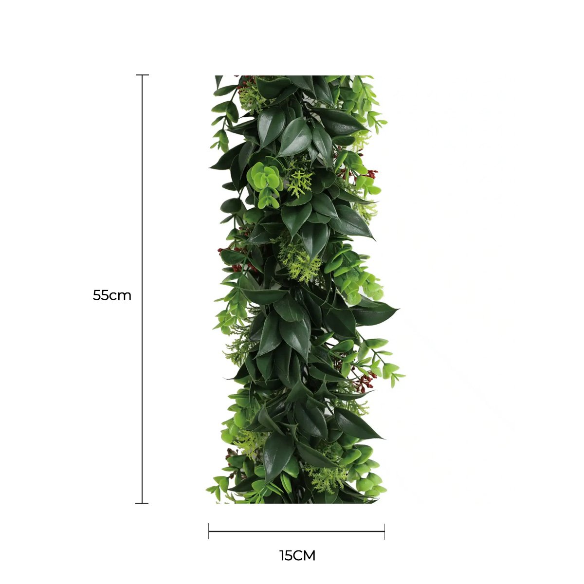 Artificial Extendable Hanging Wreath UV Resistant 55cm - V637-DP22572 Artificial Extendable Hanging Wreath UV Resistant 55cm - Image 2