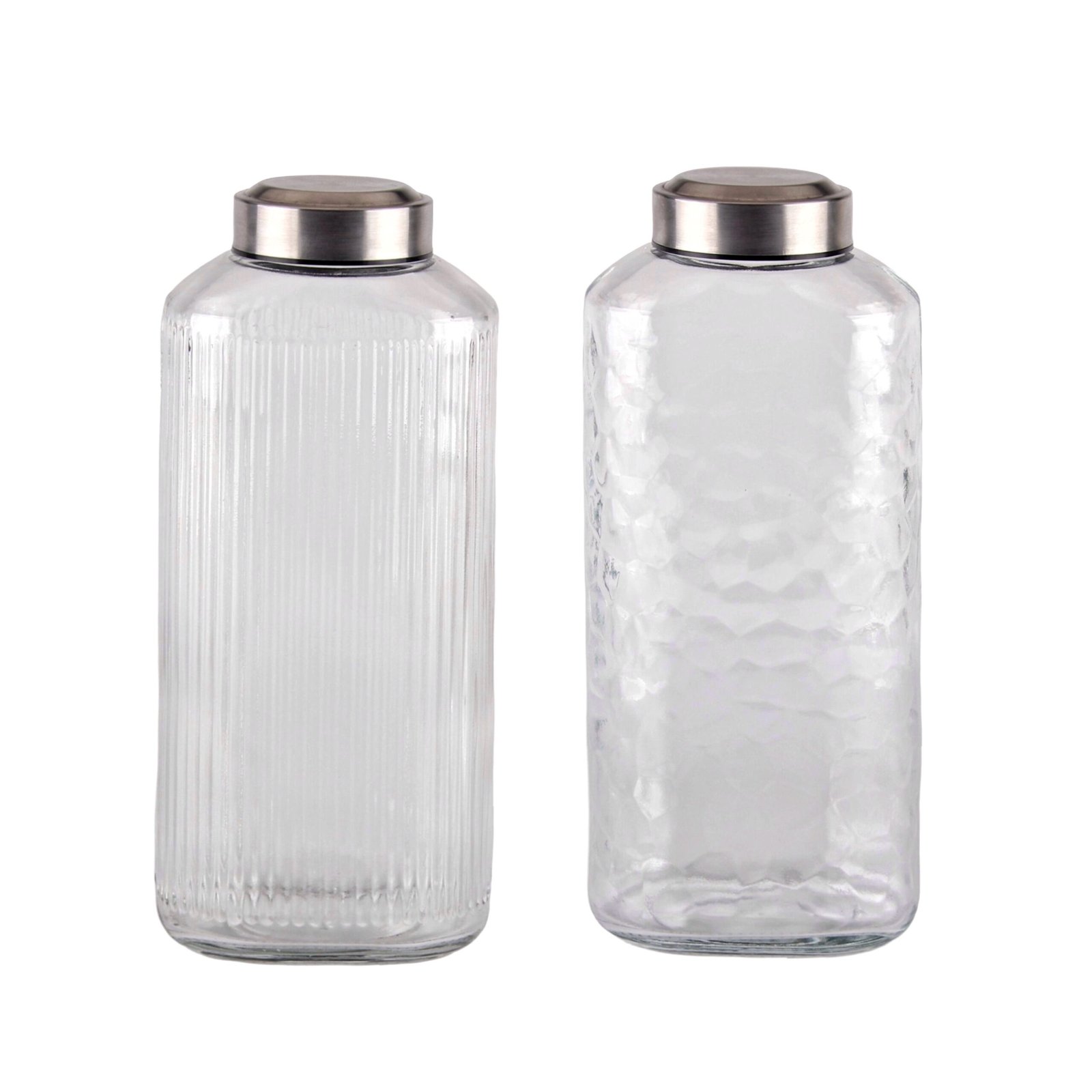 bulk 6 Glass Bottle w Metal Screw Lid 1.8Lt Assort 11x30cm