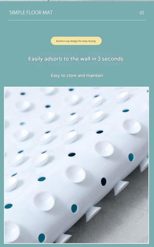 Non-Slip PVC Bath & Shower Mat with Suction Cups and Drainage Holes - Cartoon Ocean Theme(Blue Whale) - V888-ELOSUNG35989 Non-Slip PVC Bath & Shower Mat with Suction Cups and Drainage Holes - Cartoon Ocean Theme(Blue Whale) - Image 4