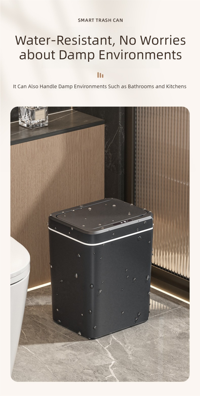 White Smart Sensor Trash Can – 20L Capacity, Touch-Free Operation with Odor-Blocking & Waterproof Design - V888-ELOSUNG36784 White Smart Sensor Trash Can – 20L Capacity, Touch-Free Operation with Odor-Blocking & Waterproof Design - Image 4