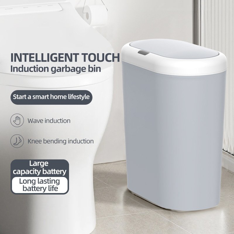 Beige and Brown Smart Sensor Trash Can – 15L Capacity, Compact Design for Home Use with Automatic Induction Opening(Three sensor modes) - V888-ELOSUNG36787 Beige and Brown Smart Sensor Trash Can – 15L Capacity, Compact Design for Home Use with Automatic Induction Opening(Three sensor modes) - Image 3