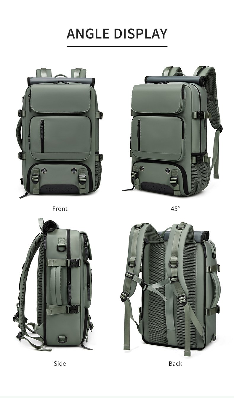 4-in-1 Convertible Travel Backpack & Briefcase - Large Capacity, 16" Laptop Compartment, USB Port(Black) - V888-ELOSUNG37086 4-in-1 Convertible Travel Backpack & Briefcase - Large Capacity, 16" Laptop Compartment, USB Port(Black) - Image 10