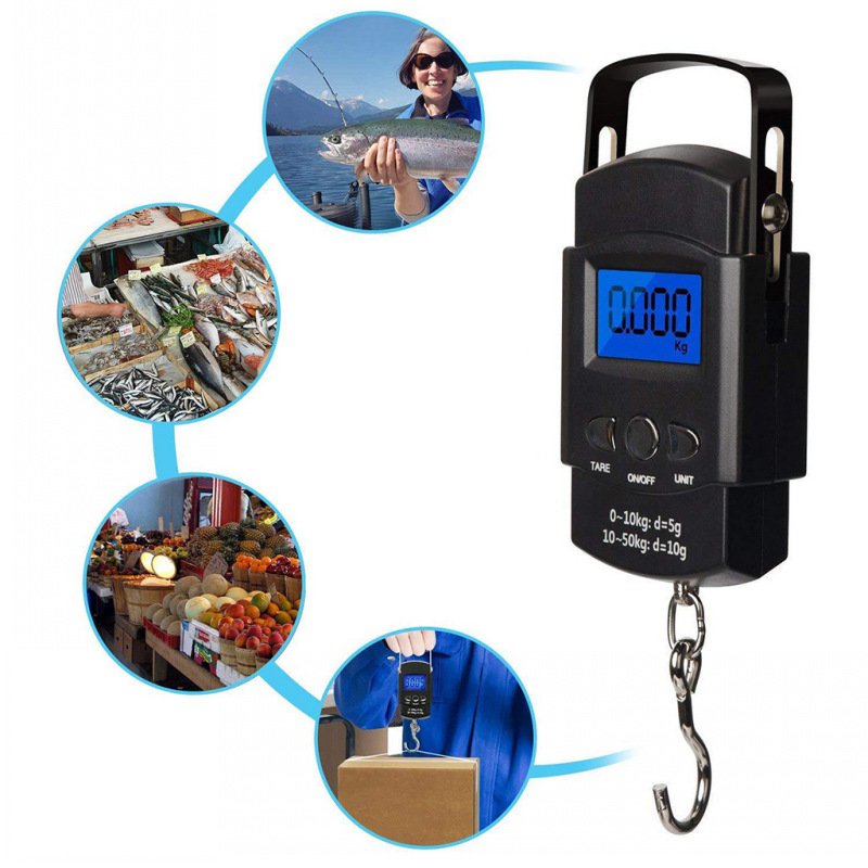 Heavy-Duty Digital Hanging Scale (2-Pack) - 50kg Portable Luggage & Fishing Scale with Backlit LCD - V888-ELOSUNG38269 Heavy-Duty Digital Hanging Scale (2-Pack) - 50kg Portable Luggage & Fishing Scale with Backlit LCD - Image 4