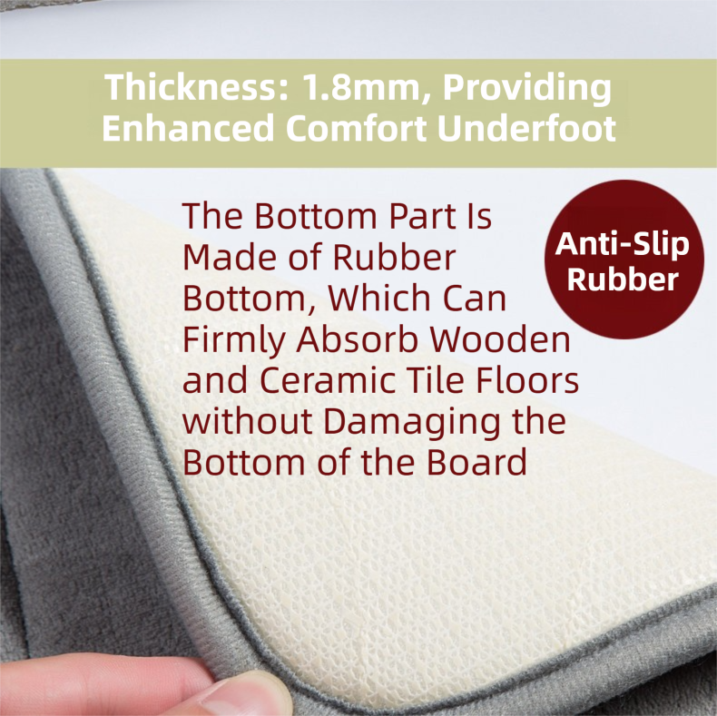 Pink Ultra-Absorbent Non-Slip Thickened Bath Mat(1.8x45x70CM) - Luxurious Durable Soft Floor Rug with Rubber Backing, Hand & Machine Washable Doormat for Bathroom & Entry - V888-ELOSUNG39994 Pink Ultra-Absorbent Non-Slip Thickened Bath Mat(1.8x45x70CM) - Luxurious Durable Soft Floor Rug with Rubber Backing, Hand & Machine Washable Doormat for Bathroom & Entry - Image 3