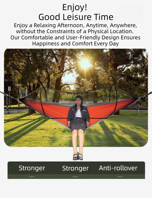 290 x 140CM Professional Nylon Hammock with Integrated Mosquito Net & Sunshade - 2-Person Anti-Rollover Camping Swing with Heavy-Duty Installation Kit (Camouflage Green) - V888-ELOSUNG42459 290 x 140CM Professional Nylon Hammock with Integrated Mosquito Net & Sunshade - 2-Person Anti-Rollover Camping Swing with Heavy-Duty Installation Kit (Camouflage Green) - Image 2