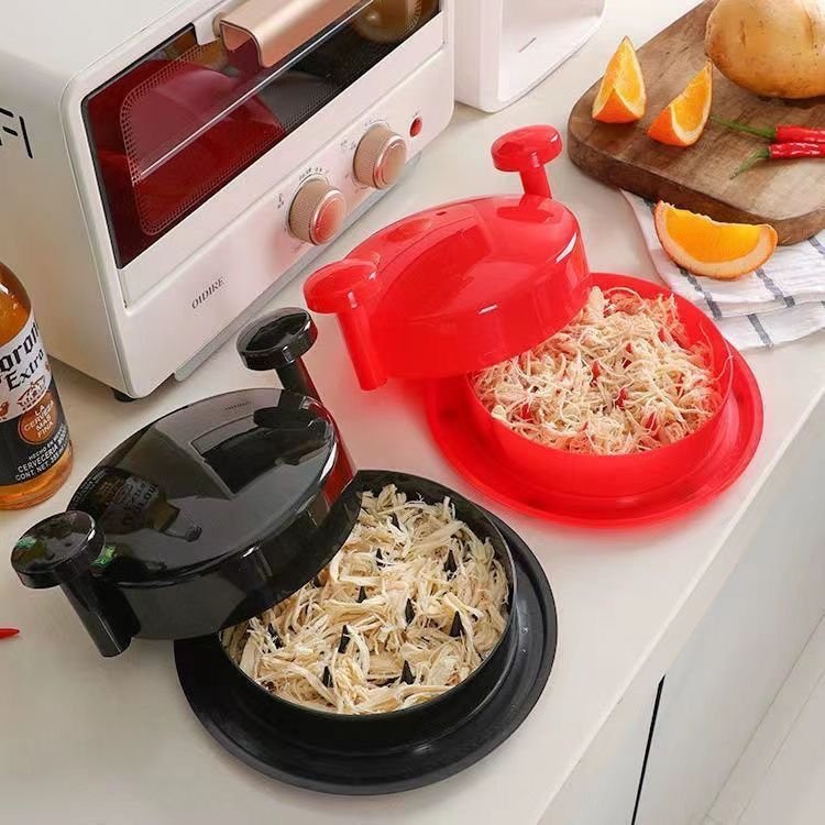 Red Manual Meat Shredder with Spiked Interior for Quick Chicken Separation Professional Rotating Tool for Local Home Kitchens Effortless Meal Prep Solution - V888-ELOSUNG43406 Red Manual Meat Shredder with Spiked Interior for Quick Chicken Separation Professional Rotating Tool for Local Home Kitchens Effortless Meal Prep Solution - Image 3