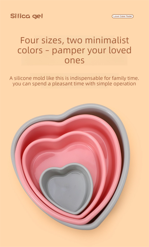 9 Inch Large Heart Shaped Silicone Cake Mould - Pink Non-Stick Baking Pan for Party & Celebration Cakes - Reinforced Rolled Edge Tray (25.9cm) - V888-ELOSUNG44459 9 Inch Large Heart Shaped Silicone Cake Mould - Pink Non-Stick Baking Pan for Party & Celebration Cakes - Reinforced Rolled Edge Tray (25.9cm) - Image 7